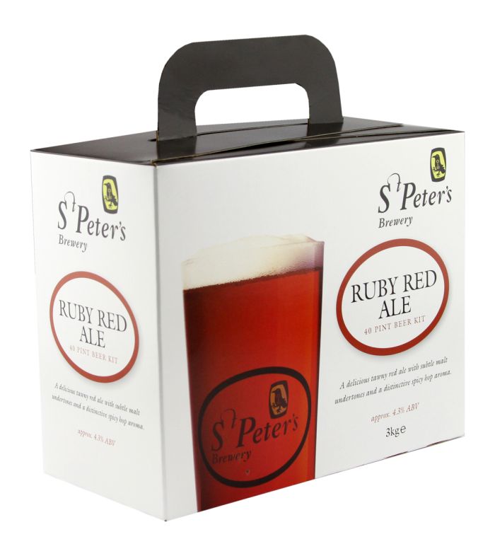 St Peters 3kg Ruby Red Ale Beer Making Kit for 40 pints