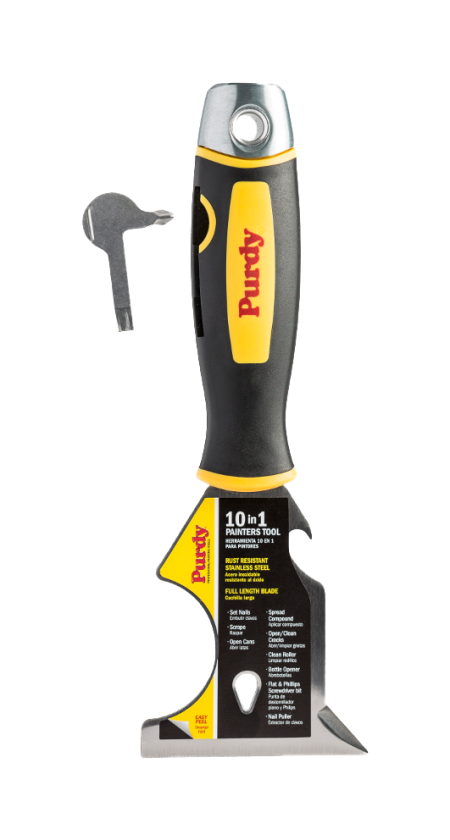 Purdy 10-in-1 Multi Tool with stainless steel blade and rubberized grip