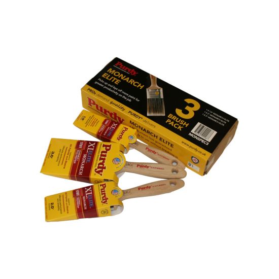 Purdy Monarch Elite Brushes (1.5", 2", 3") Pack of 3