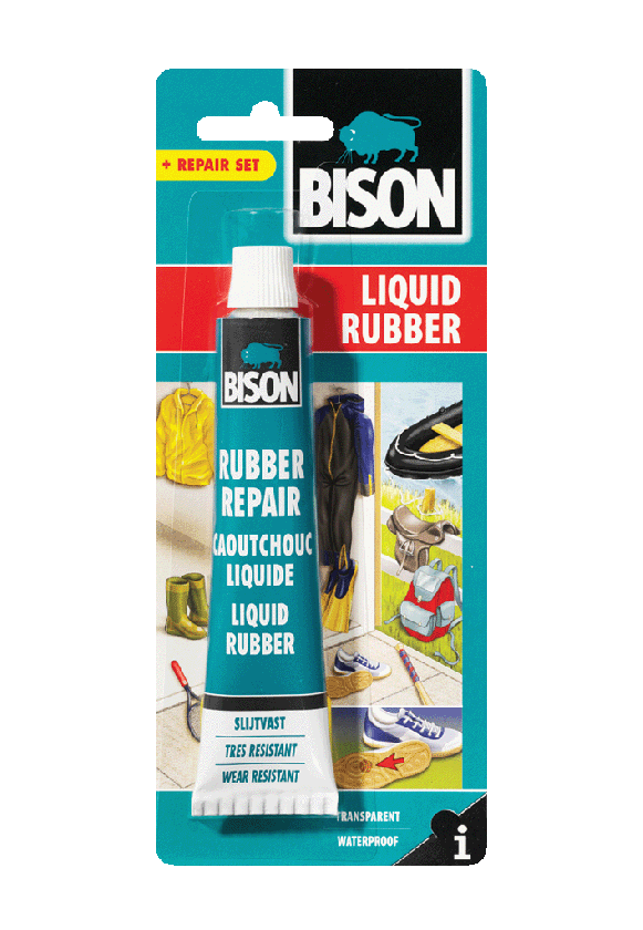 Bison Liquid Rubber Tube Adhesive - 50ml transparent repair paste