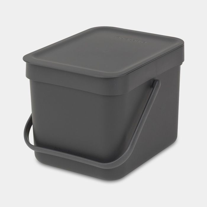 Brabantia Sort & Go 6L Waste Bin in grey