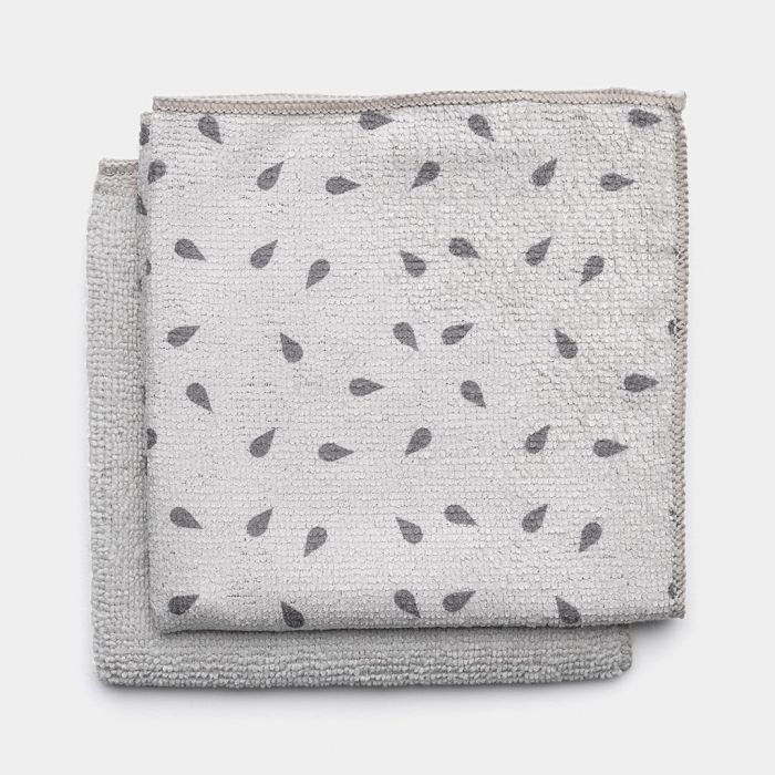 Brabantia 117688 Microfibre Dish Cloths in Light Grey, 2 pack