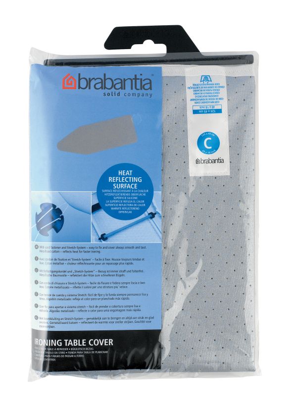 Brabantia 136702 Size C 124x45cm metallised heat reflecting ironing board cover