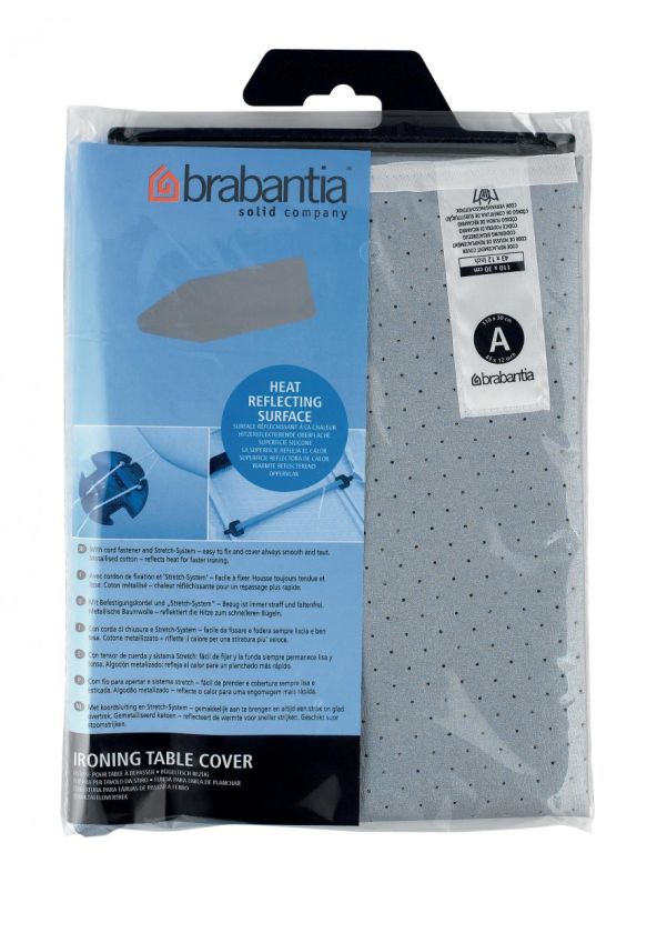 Brabantia 216800 Size A 110cm x 30cm Heat Reflecting Ironing Board Cover in Metalized