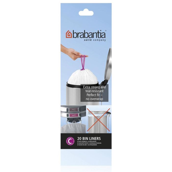 Brabantia Size C 12 Litre Bin Liners Pack of 20