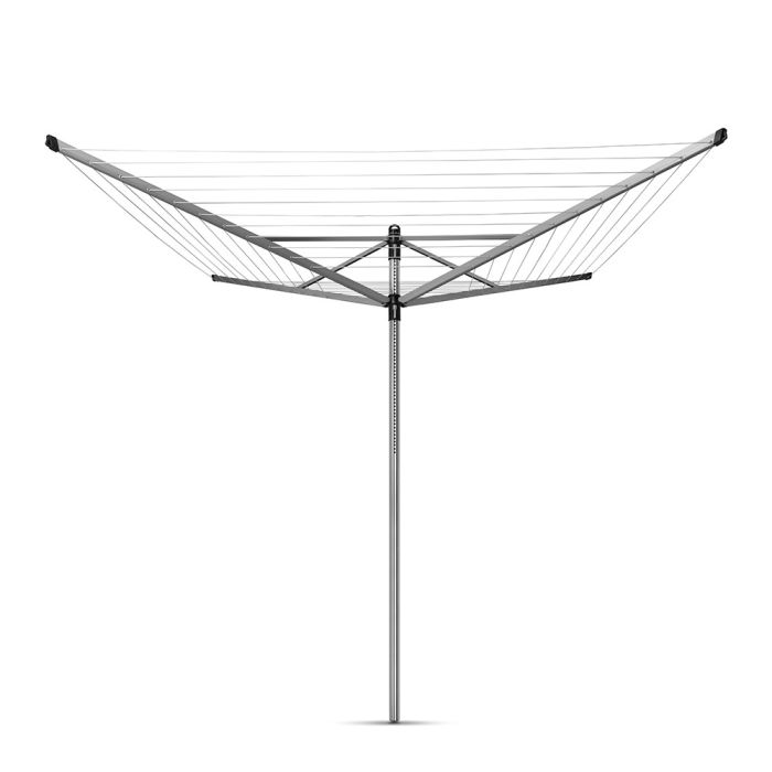 Brabantia Rotary Dryer Lift-O-Matic 60m with ground spike in silver