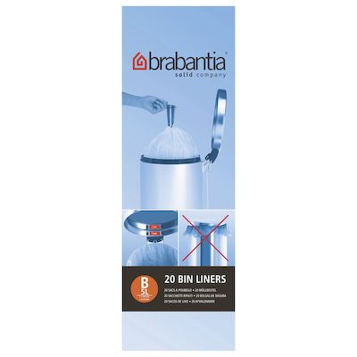 Brabantia (311741) Size B 5 Litre Bin Liners Pack of 20