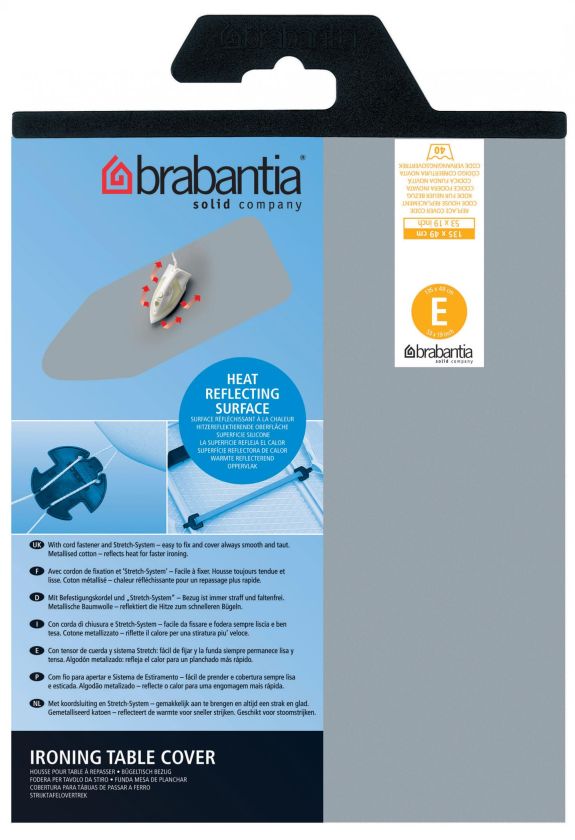 Brabantia 317309 Heat Reflecting Ironing Board Cover Size E 135cm x 49cm