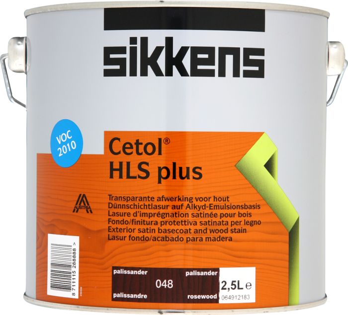 Sikkens Cetol HLS Plus Rosewood 2.5L solvent-borne semi-transparent woodstain with semi-gloss finish