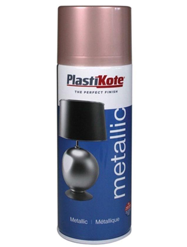PlastiKote metallic aerosol spray paint in rose gold, 400ml