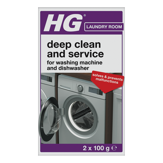 HG washing machine and dishwasher deep clean and service 2 x 100g