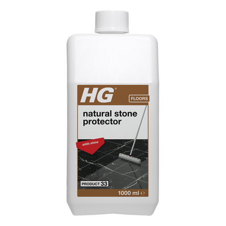 HG 33 Natural Stone Protector 1L liquid polymer emulsion with gloss finish