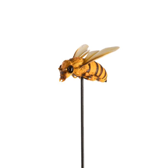 Fallen Fruits 37000552 Bee on Pole, 8.8x7.0x78.3 cm polyresin garden decor