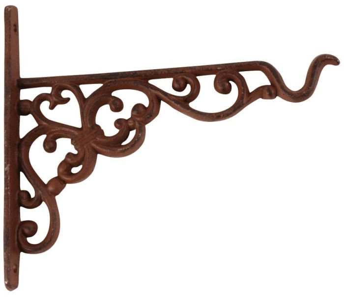 Fallen Fruits BPH28 small cast iron hanging basket hook with decorative curls