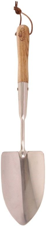 Fallen Fruits GT14 Medium Length Trowel with stainless steel shovel and leather hanging loop