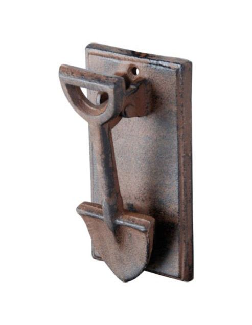 Fallen Fruits DB55 cast iron spade doorknocker, 8.4 x 5.5 x 16.2 cm