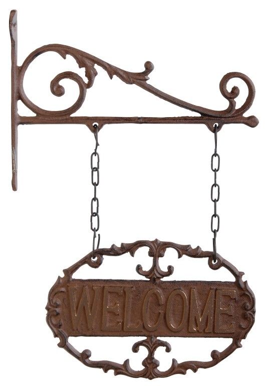 Fallen Fruits LH124 22.7 x 3.8 x 33.5 cm cast iron wall bracket and welcome sign