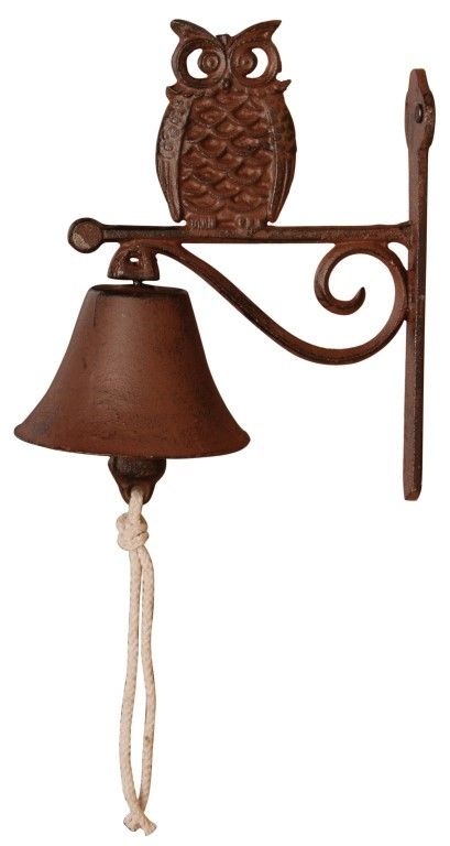 Fallen Fruits TT182 Owl Doorbell 11 x 19 x 22.1 cm cast iron owl doorbell