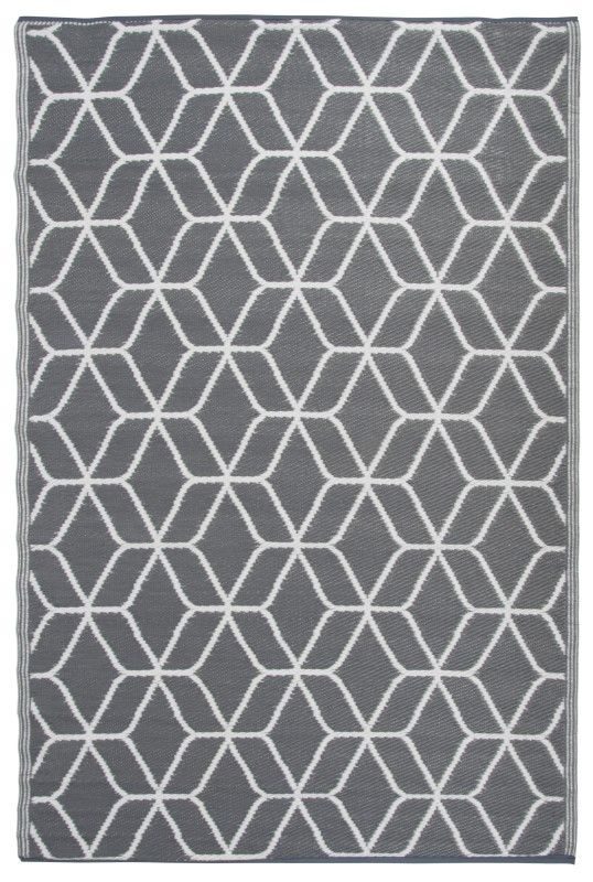 Fallen Fruits OC25 Garden Carpet Graphical Grey/White
