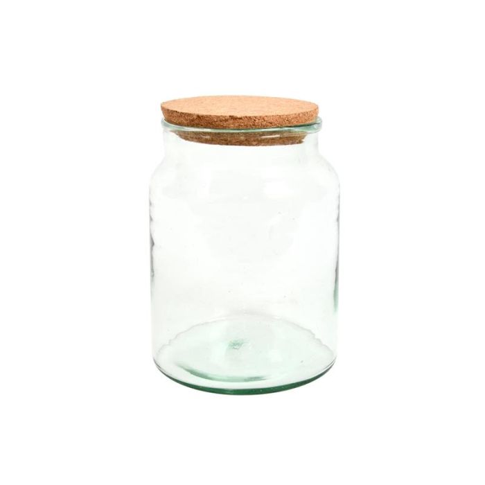 Fallen Fruits AGG68 Small Half Open Terrarium Bottle measuring 18.5x18.5x26.3 cm