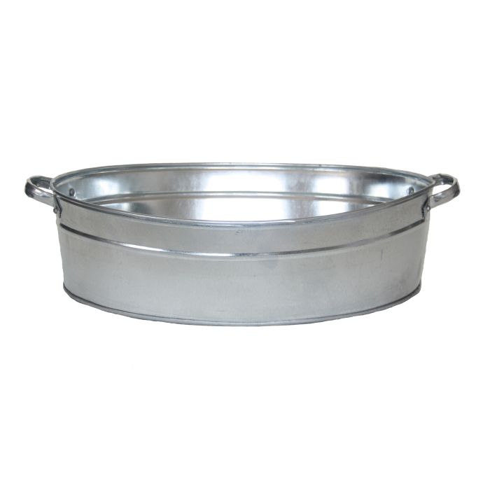 Fallen Fruits OZ70 Large Oval Zinc Tub measuring 59.0 x 45.0 x 14.8cm