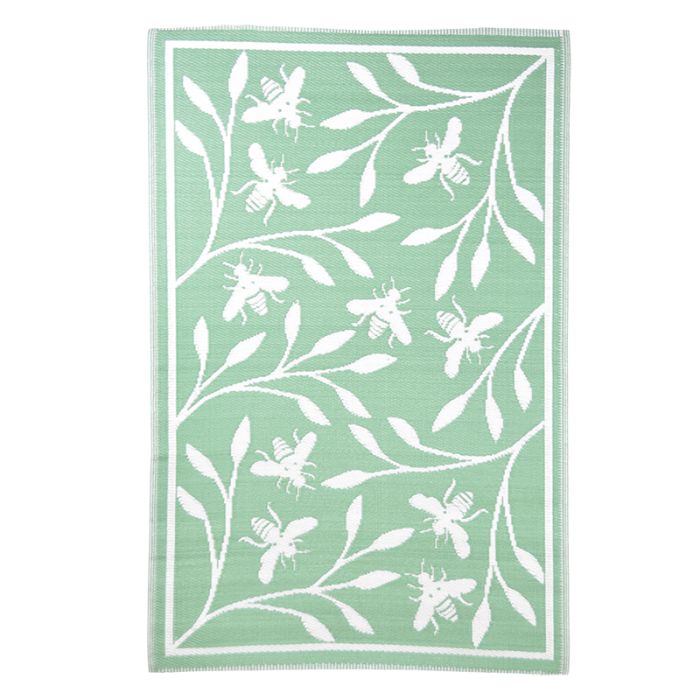 Fallen Fruits BEE007 Bee Print Garden Carpet measuring 122.0x182.0x0.4 cm