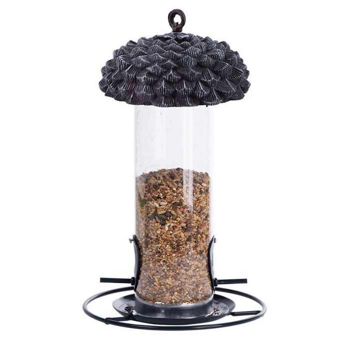 Fallen Fruits Acorn Silo Feeder FB533 measuring 16.8x16.8x27.3 cm