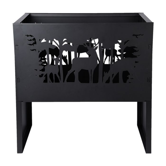 Fallen Fruits FF485 Rectangle Deer Firebasket measuring 50.1x30.2x50.5 cm