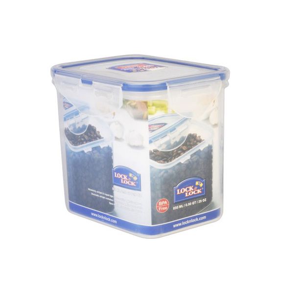 Lock & Lock HPL808 Rectangular Food Storage Container 850ml in natural