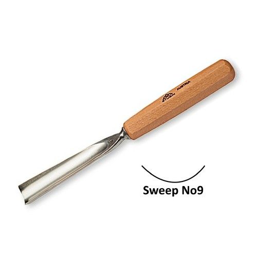 Stubai Straight Carving Gouge No9 Sweep 6mm