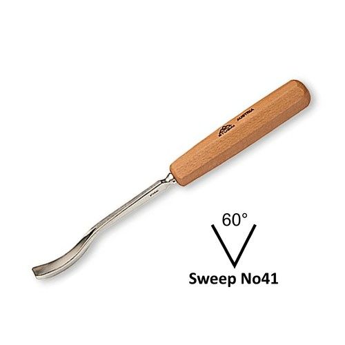 Stubai Spoon V-Parting Tool No41 Sweep 2mm with beechwood handle
