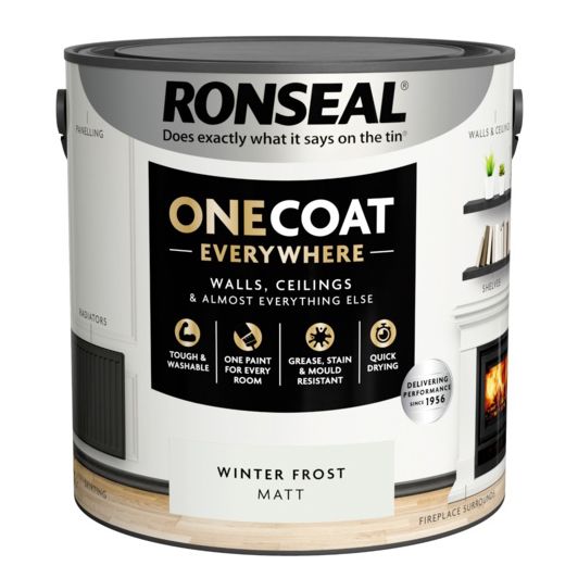 Ronseal One Coat Everywhere Matt Paint - Winter Frost - 2.5L