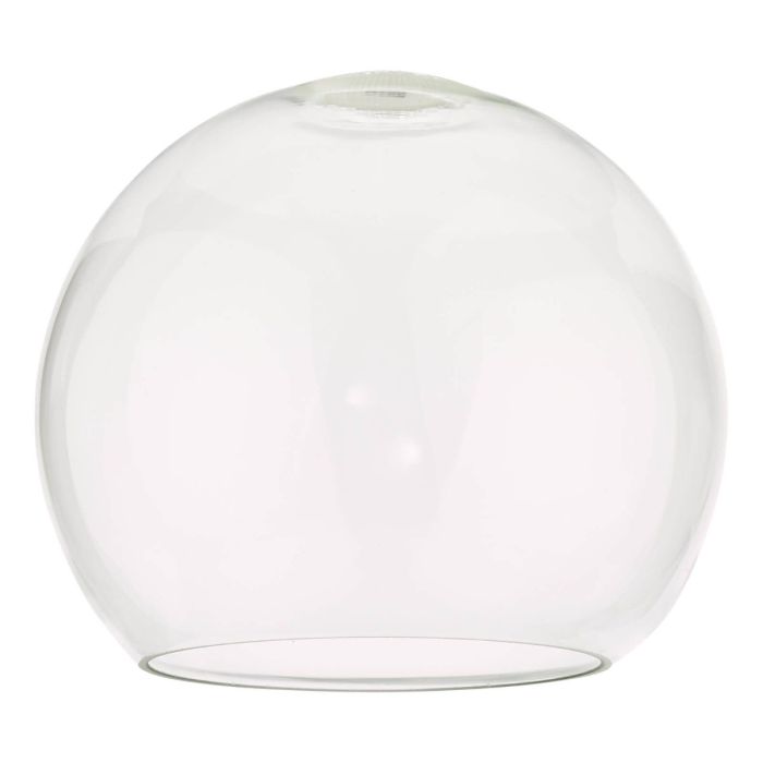 DAR Lighting ACC871 Easy Fit Open Round Glass Shade, clear globe, H20 x Ø22cm