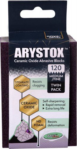 Axus Decor Arystox Ceramic Oxide Abrasive Blocks 120 Grit Twin Pack