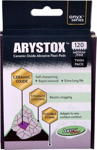 Axus Decor Arystox Ceramic Oxide Abrasive Flexi Pads - 120 Grit - Pack of 2