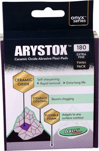Axus Decor Arystox Ceramic Oxide Abrasive Flexi Pads, 180 grit twin pack