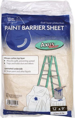 Axus AXU/DSB129 Pro-Finish Paint Barrier Sheet, 12x9 ft, blue
