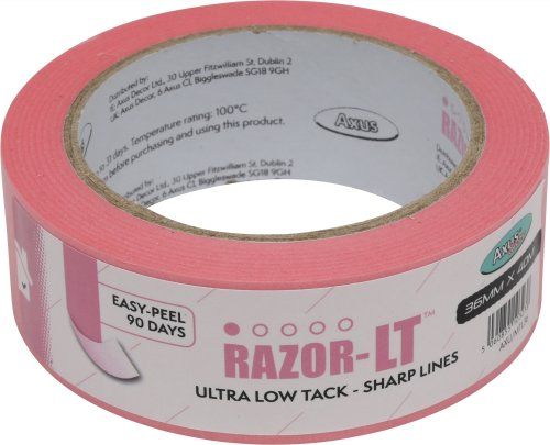 Axus Decor Razor-LT Ultra Low Tack Tape 36mm x 40m roll in pink