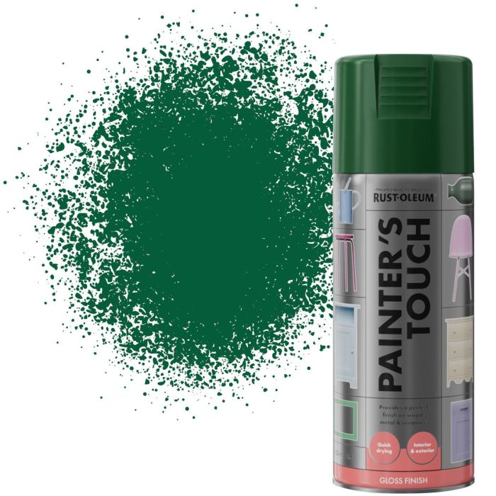 Rust-Oleum Painters Touch Gloss Spray Paint in Meadow Green, 400ml aerosol