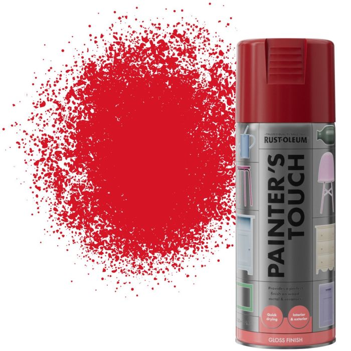 Rust-Oleum Painter's Touch 400ml Cherry Red Gloss Aerosol Spray Paint