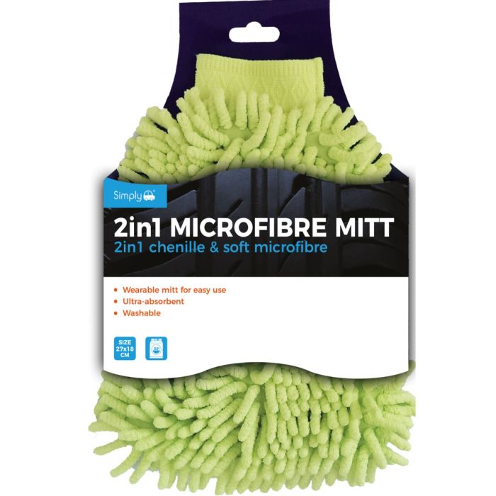 Simply CLE002 2-in-1 Microfibre Mitt