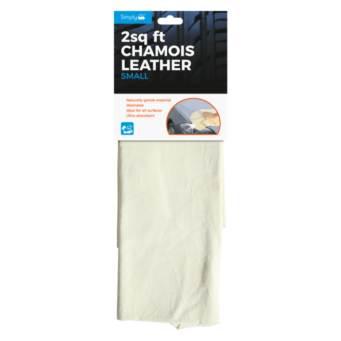 Simply CLE200 Premium Chamois Leather 2Sq Ft vehicle maintenance car cleaning