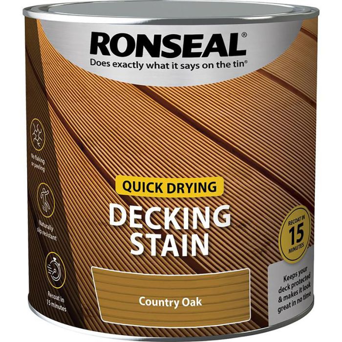 Ronseal 2.5L Country Oak Quick Drying Decking Stain