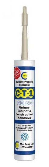 C-Tec CT1 Sealant and Adhesive, Beige, 290ml cartridge