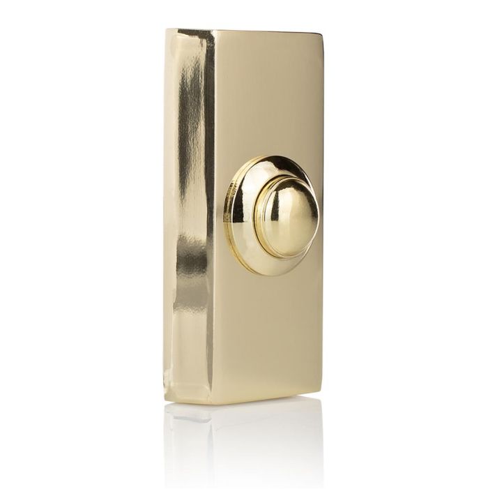 Byron DBW-21027 Wired Surface Mounted Bell Push in brass