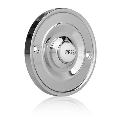 Byron DBW-21075 Wired Built-In Bell Push 2207 - Chrome