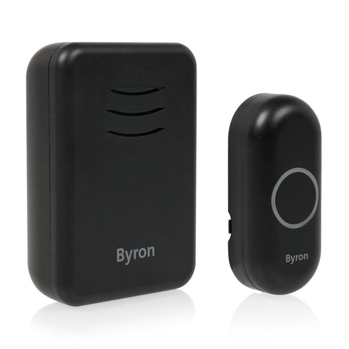 Byron DBY-22352BS Wireless Plug-In Doorbell Set in Black