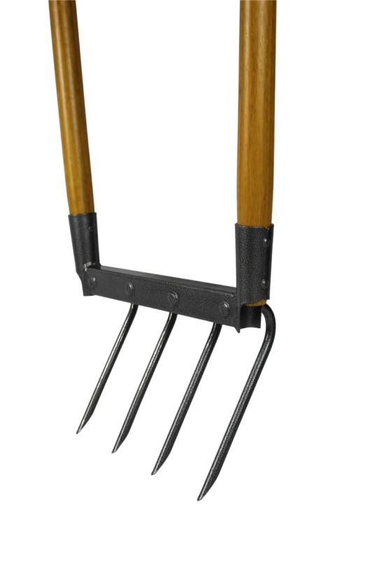 Hozelock Eco Fork Gardening Tool H 130cm x W 30cm in wood with grey handles