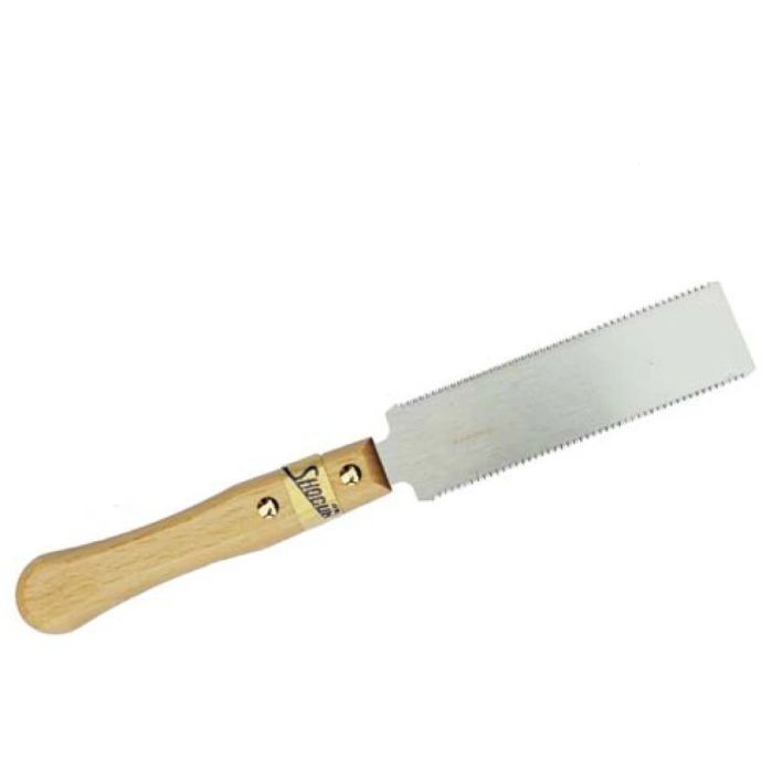 Shogun FLD120 120mm Japanese Double Edged Flush Cut Pull Saw with wooden handle
