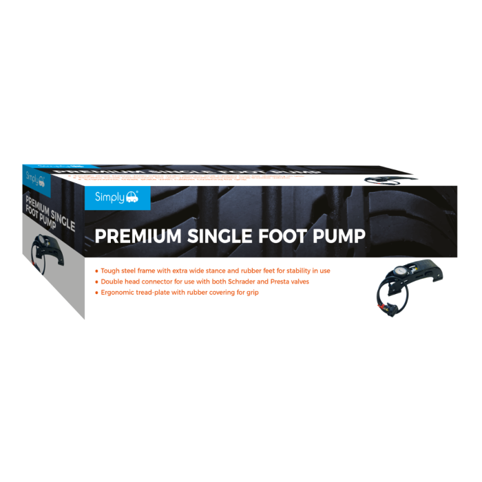 Simply FP003 Premium Single Foot Pump